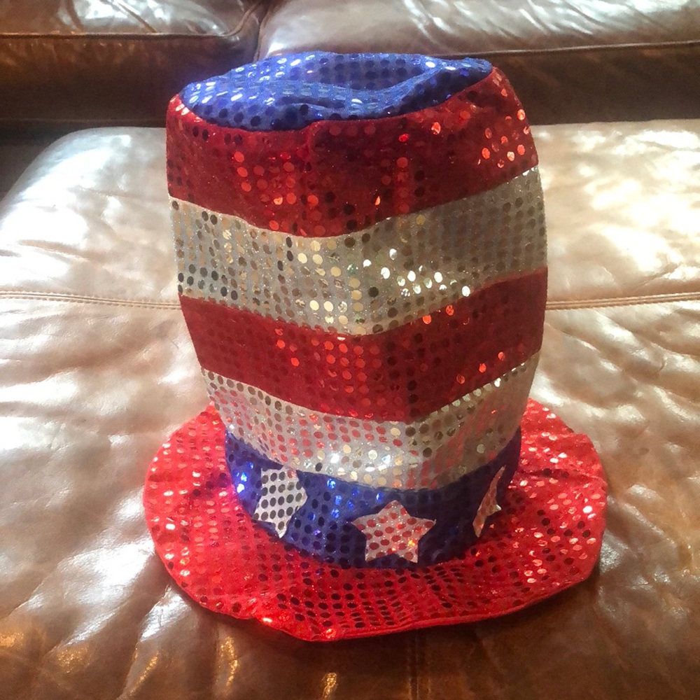 Red, White, Blue Sparkly Fun Hat